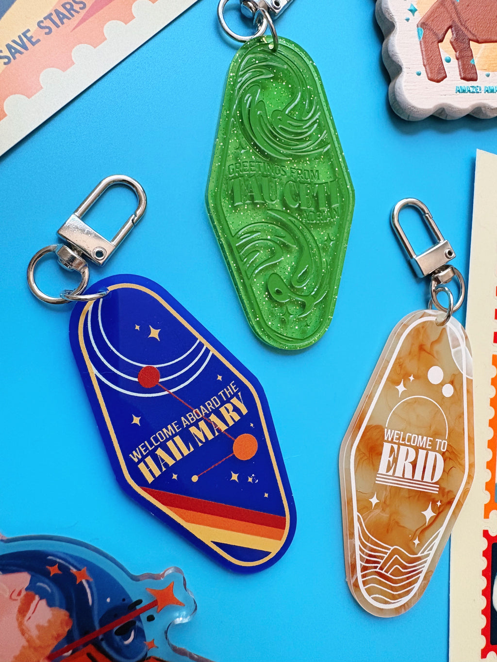 Space Adventures Hotel Keychains