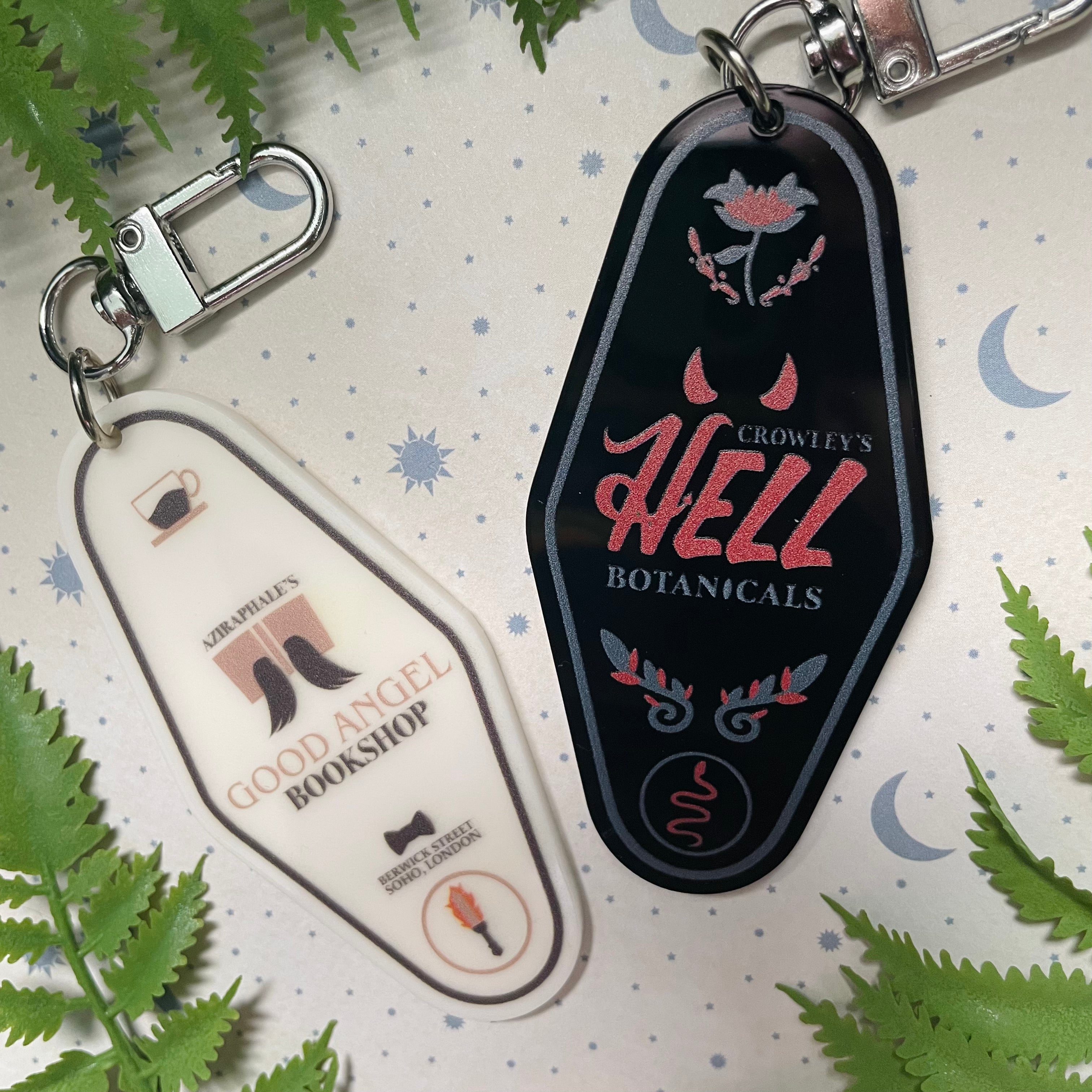 Angel & Demon Hotel Keychains