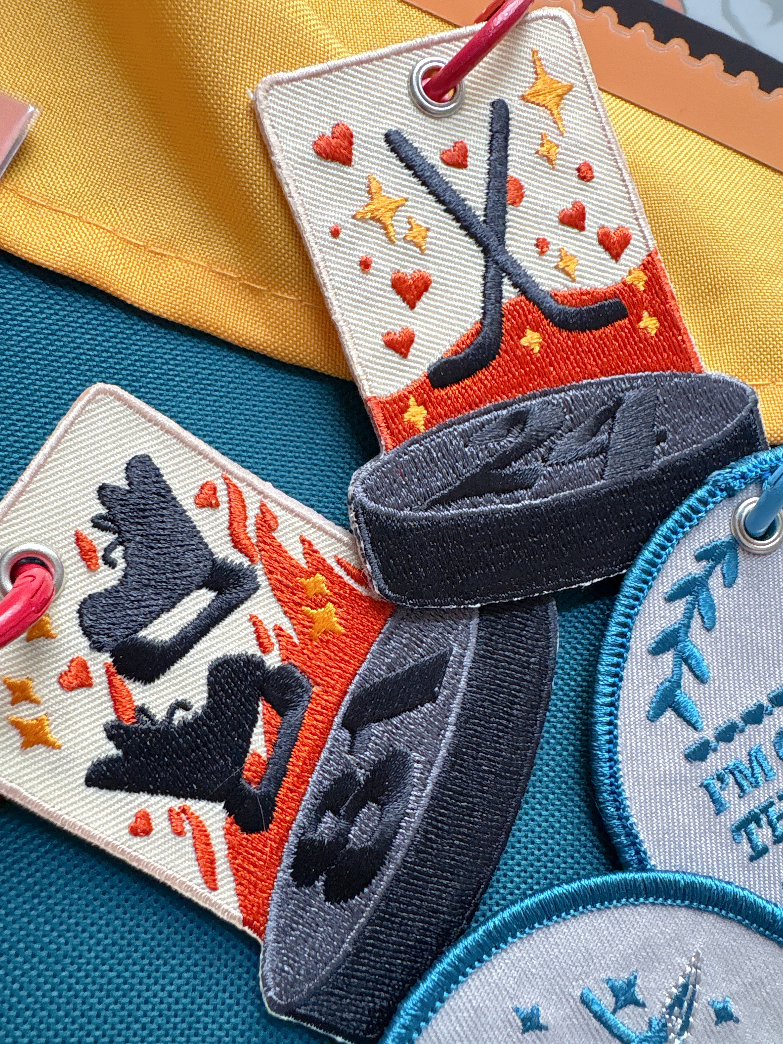 Hockey Embroidery Keychains