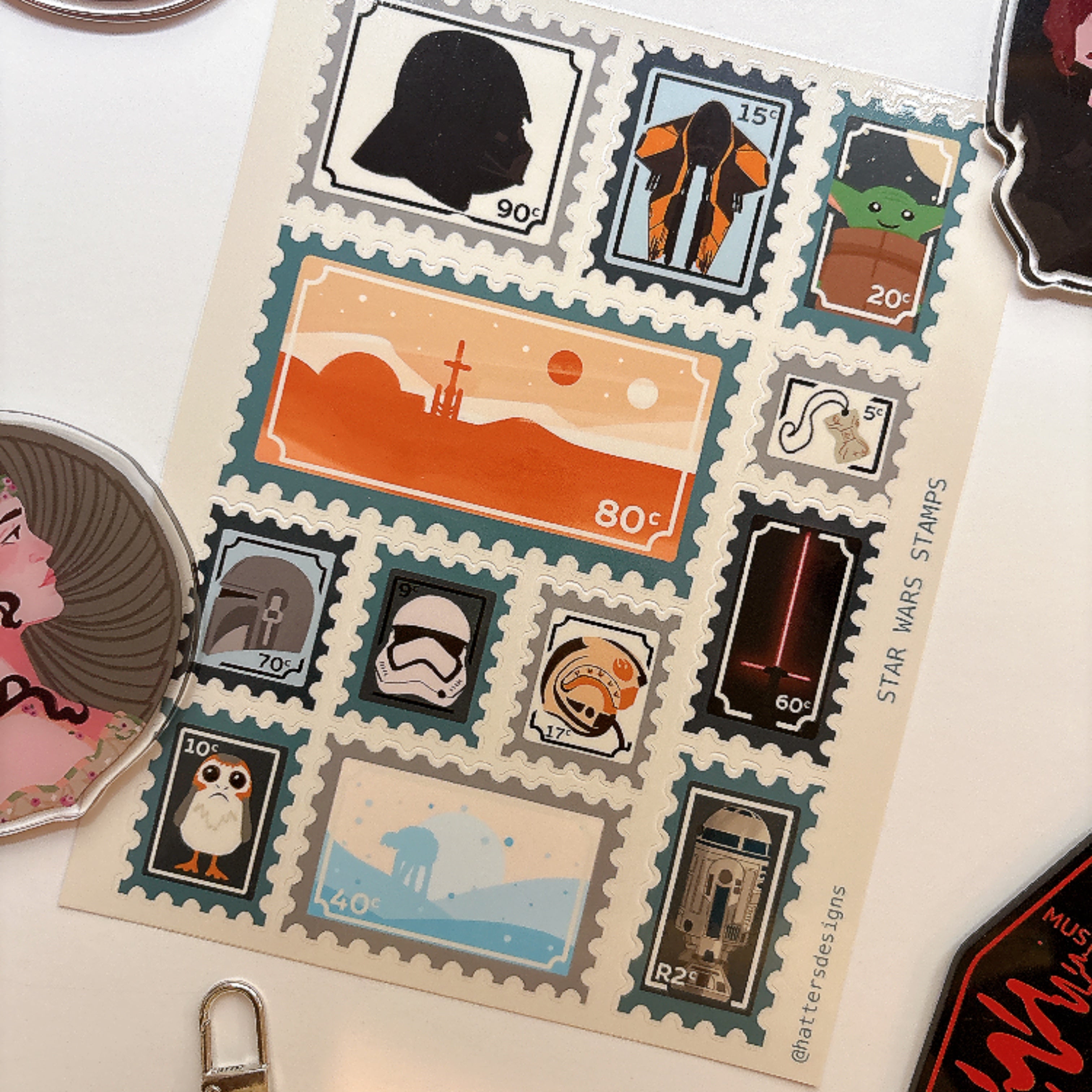 Galaxy Stamp Stickers