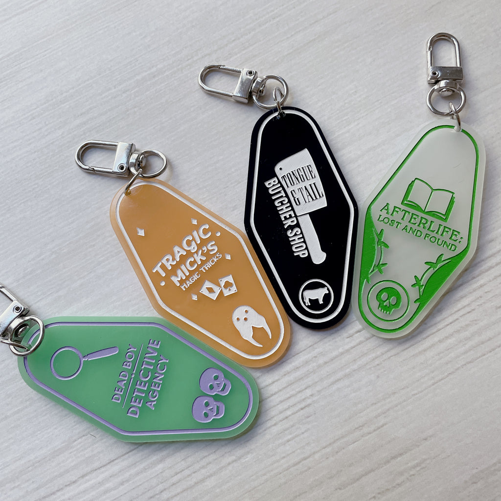 Ghostly Hotel Keychains