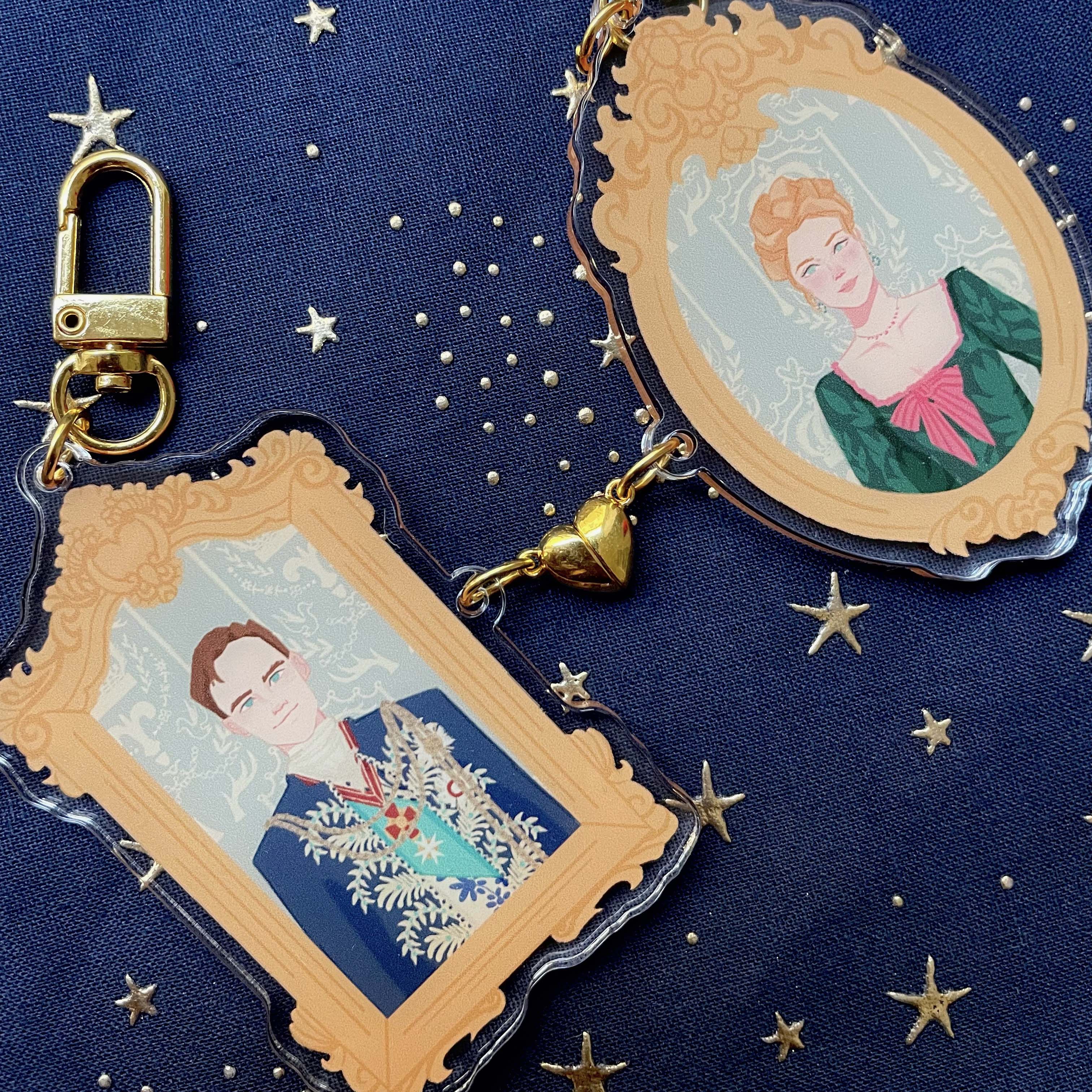 Peter & Catherine Portrait Magent Charms