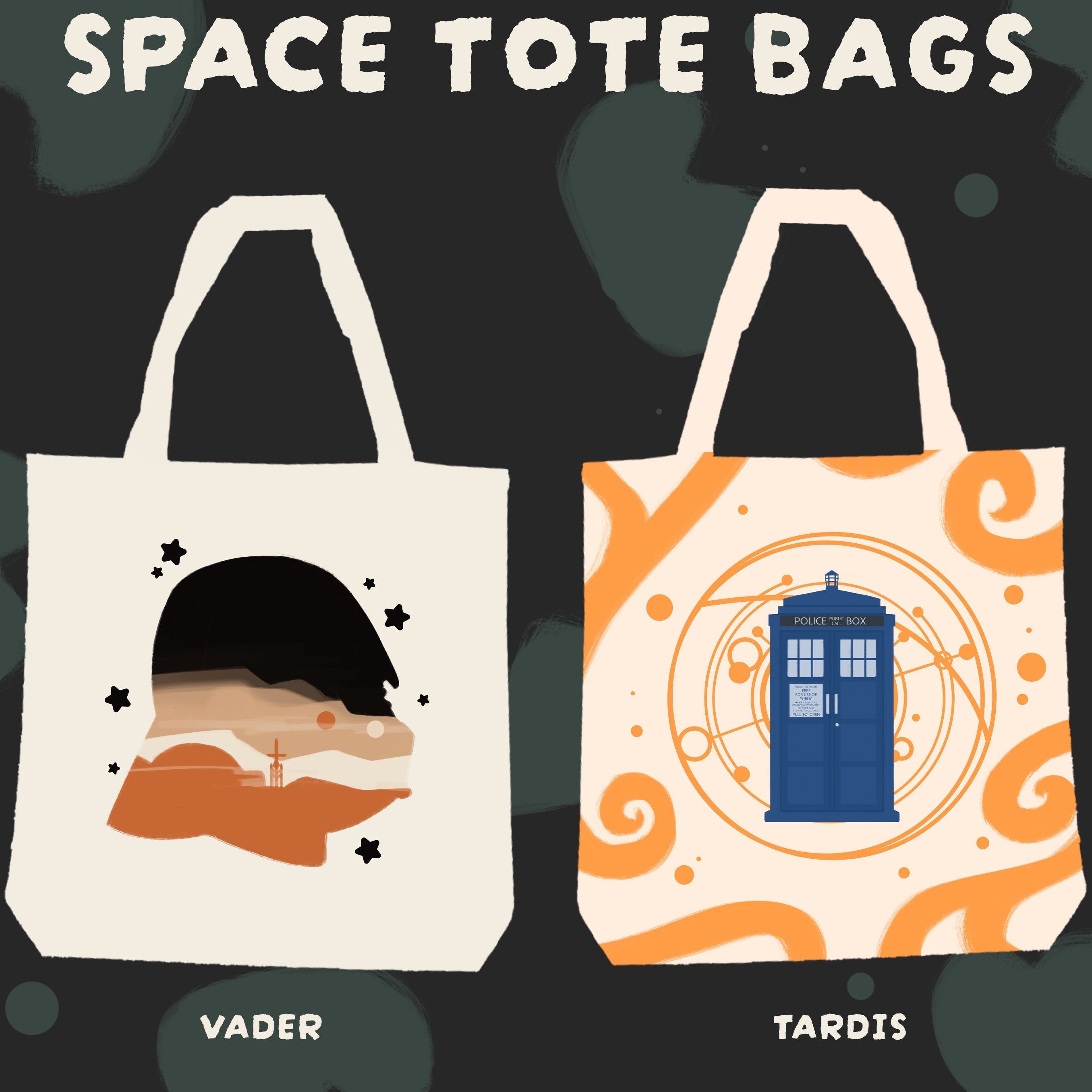 Space Themed Tote Bags
