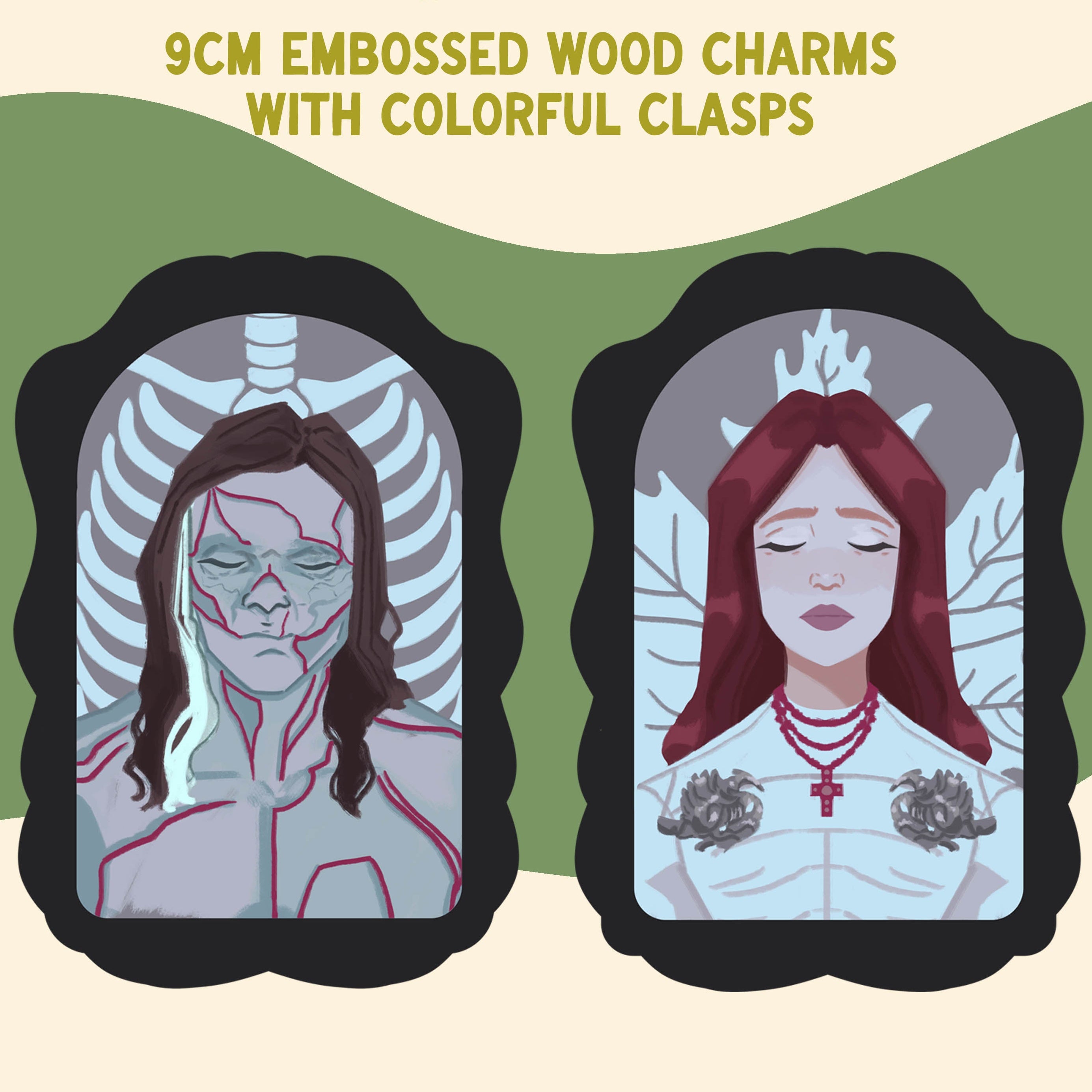 Embossed Lovers Charms