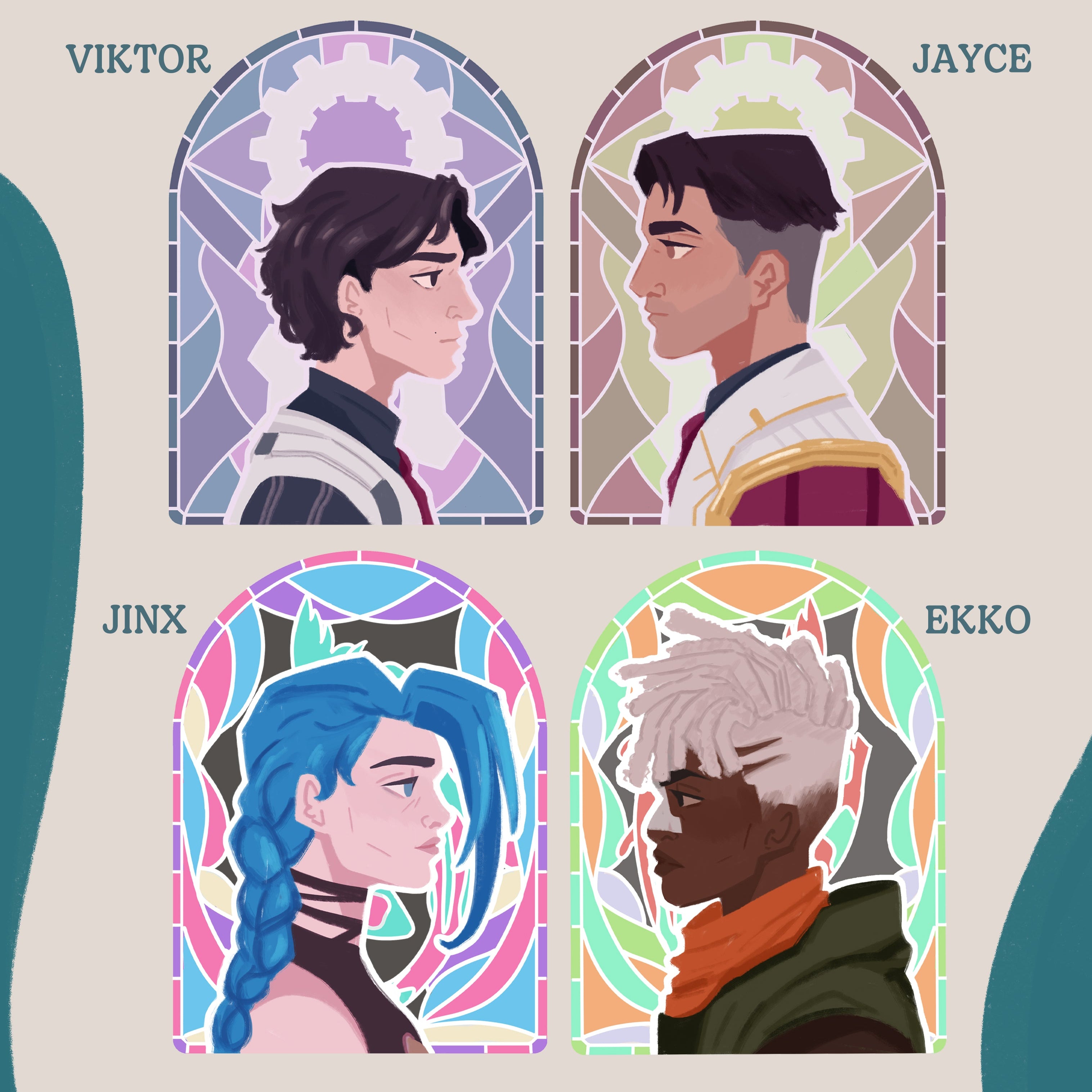 Stained Glass Future Charms
