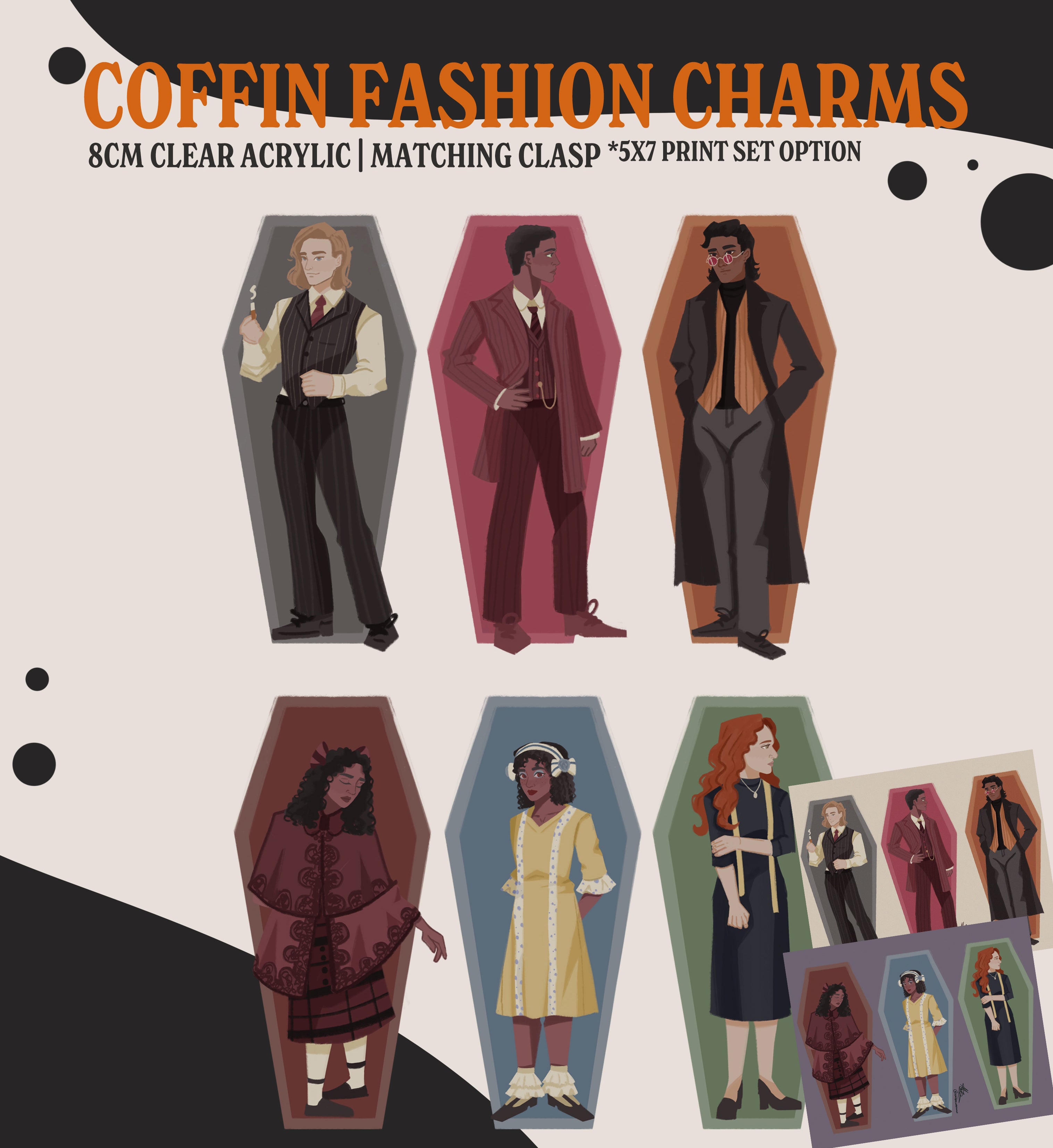 Coffin Fashion Charms