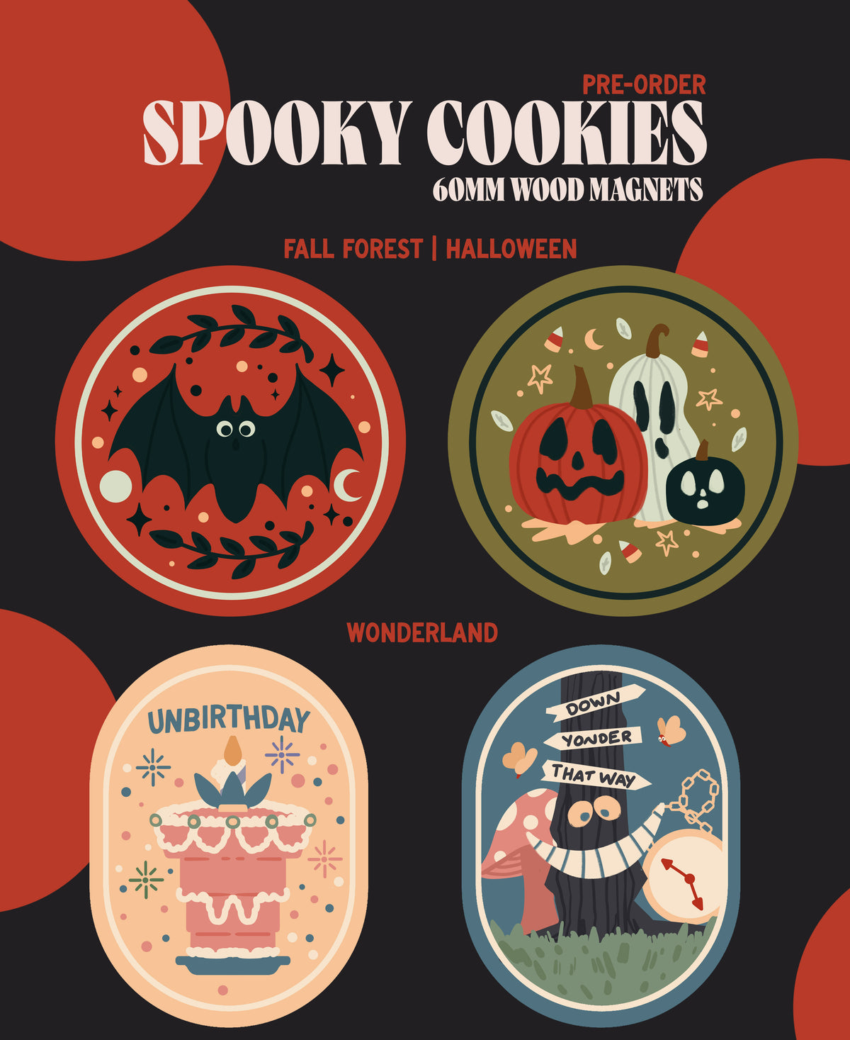 Spooky Cookie Embossed Magnets [PRE-ORDER]