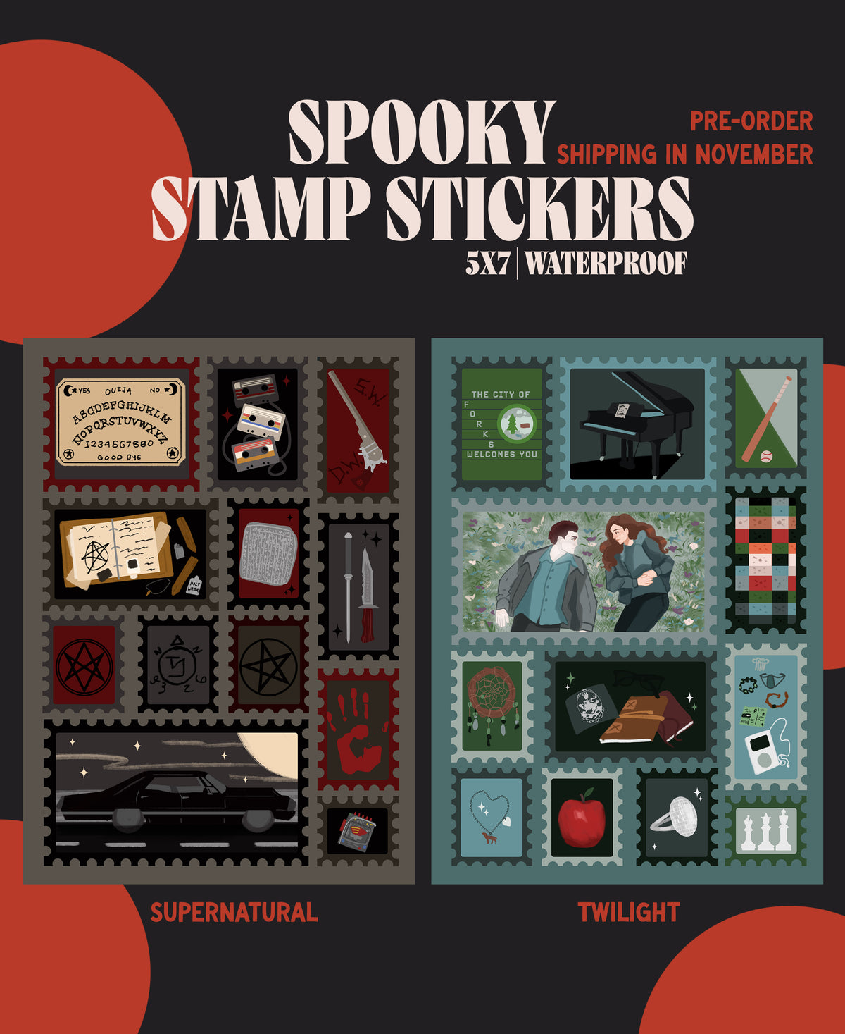 Fall Spirits Stamp Stickers [PRE-ORDER]