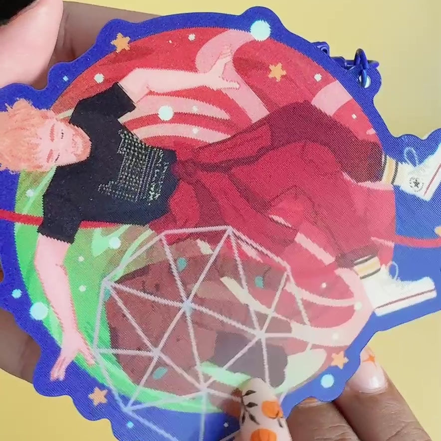 Space and Stars Lenticular Charm