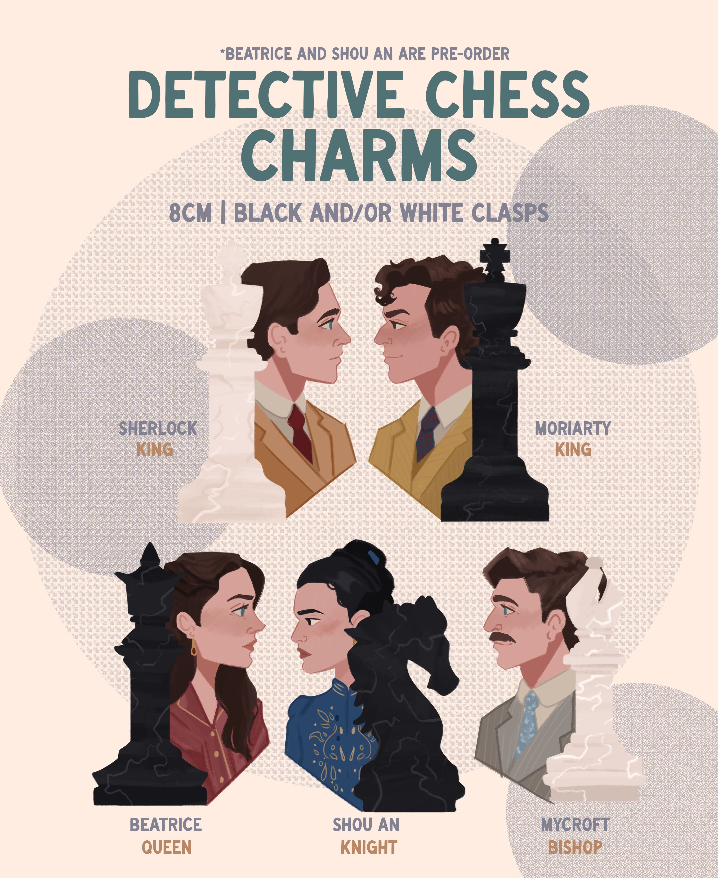 Detective Chess Charms [PREORDER]